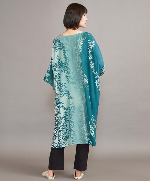 カヤ（カヤ）の「【カヤ】芽吹き若葉ワンピース（ワンピース・レディース・ネイビー/グリーン/梅・FREE）」の7枚目の写真