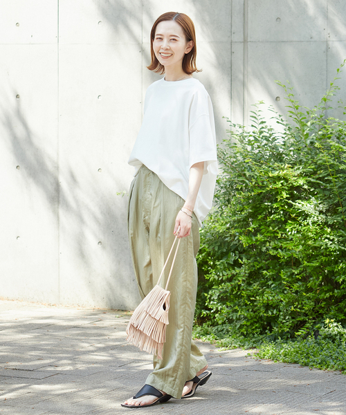 JOURNAL STANDARD（ジャーナルスタンダード）の「タックスウェットTシャツ（Tシャツ/カットソー・レディース・ホワイト/ブラック/パープル/ホワイト系その他2・FREE）」の8枚目の写真