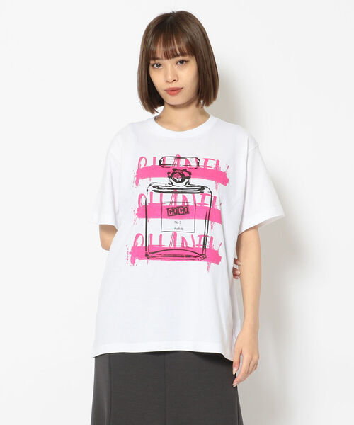 Kare/ME（カーミー）の「Kare/ME（カーミー）PARIS 5 シャツ（Tシャツ/カットソー・レディース・ブラック/ホワイト・LARGE/SMALL/MEDIUM）」の2枚目の写真