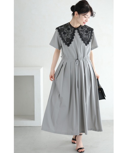 cawaii(カワイイ)の「(黒)オーロラビジュー輝く切り絵レースの付け襟(付け襟・レディース・ブラック・FREE)」の8枚目の写真