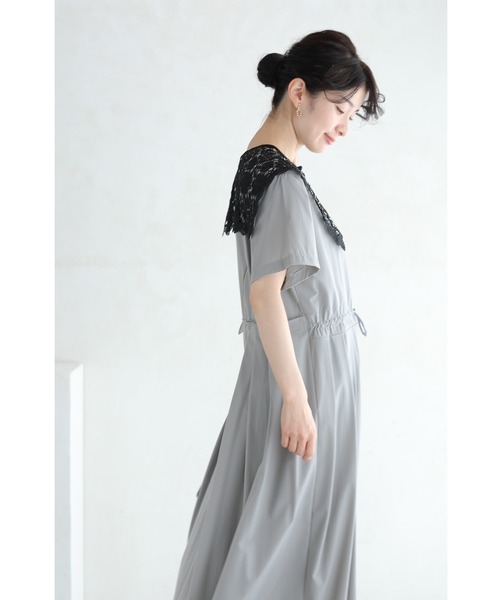 cawaii(カワイイ)の「(黒)オーロラビジュー輝く切り絵レースの付け襟(付け襟・レディース・ブラック・FREE)」の15枚目の写真