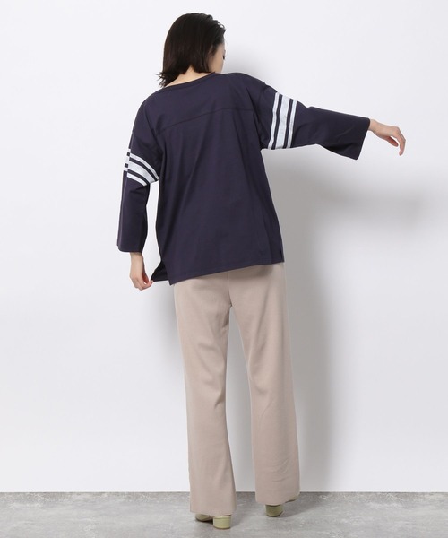 LAKOLE(ラコレ)の「USAコットンフットボールTシャツ / 268970(Tシャツ/カットソー・レディース・ネイビー/ホワイト/ライトグレー/オフホワイト・SMALL/MEDIUM)」の21枚目の写真