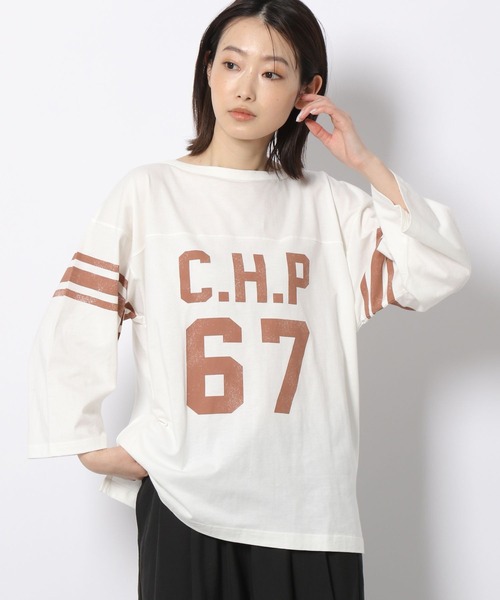 LAKOLE(ラコレ)の「USAコットンフットボールTシャツ / 268970(Tシャツ/カットソー・レディース・ネイビー/ホワイト/ライトグレー/オフホワイト・SMALL/MEDIUM)」の17枚目の写真