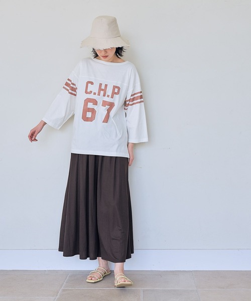 LAKOLE(ラコレ)の「USAコットンフットボールTシャツ / 268970(Tシャツ/カットソー・レディース・ネイビー/ホワイト/ライトグレー/オフホワイト・SMALL/MEDIUM)」の6枚目の写真