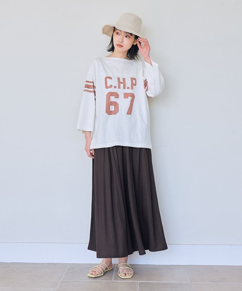 LAKOLE(ラコレ)の「USAコットンフットボールTシャツ / 268970(Tシャツ/カットソー・レディース・ネイビー/ホワイト/ライトグレー/オフホワイト・SMALL/MEDIUM)」の7枚目の写真