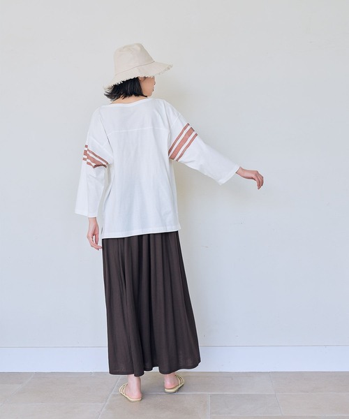 LAKOLE(ラコレ)の「USAコットンフットボールTシャツ / 268970(Tシャツ/カットソー・レディース・ネイビー/ホワイト/ライトグレー/オフホワイト・SMALL/MEDIUM)」の10枚目の写真