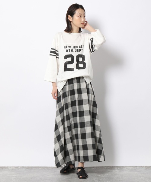 LAKOLE(ラコレ)の「USAコットンフットボールTシャツ / 268970(Tシャツ/カットソー・レディース・ネイビー/ホワイト/ライトグレー/オフホワイト・SMALL/MEDIUM)」の14枚目の写真