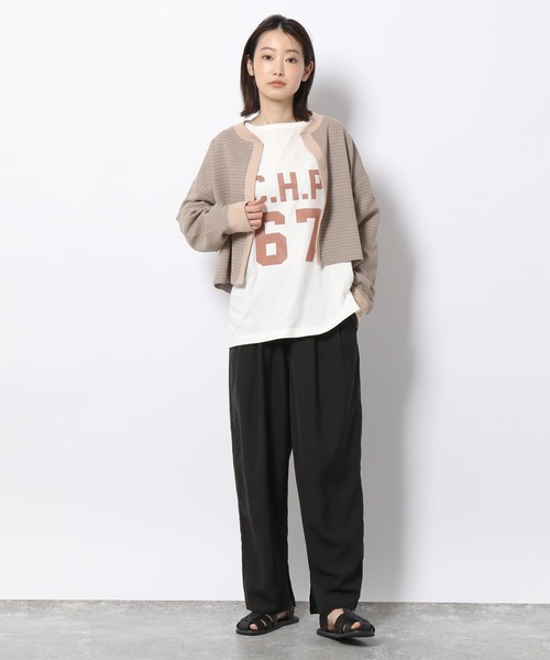 LAKOLE(ラコレ)の「USAコットンフットボールTシャツ / 268970(Tシャツ/カットソー・レディース・ネイビー/ホワイト/ライトグレー/オフホワイト・SMALL/MEDIUM)」の15枚目の写真
