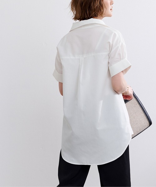 UR'S（ユアーズ）の「変形襟ﾃﾞｻﾞｲﾝﾌﾞﾗｳｽ（シャツ/ブラウス・レディース・ホワイト/ブラック・S/M/L）」の8枚目の写真