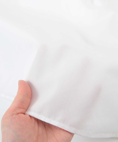 UR'S（ユアーズ）の「変形襟ﾃﾞｻﾞｲﾝﾌﾞﾗｳｽ（シャツ/ブラウス・レディース・ホワイト/ブラック・S/M/L）」の7枚目の写真