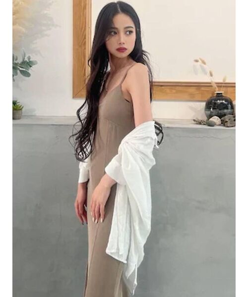GYDA（ジェイダ）の「マーメイドロングワンピース（ワンピース・レディース・ベージュ/ブラック・FREE）」の5枚目の写真