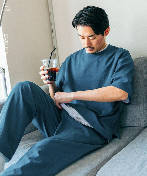 JOURNAL STANDARD（ジャーナルスタンダード）の「【EVALET LIGHT/エバレット ライト】 ストレッチ ウォッシャブル Tシャツ（シャツ/ブラウス・メンズ・ベージュ/ネイビー/クリアブラック/ナチュラル/グリーン系その他・SMALL/MEDIUM/LARGE）」の5枚目の写真