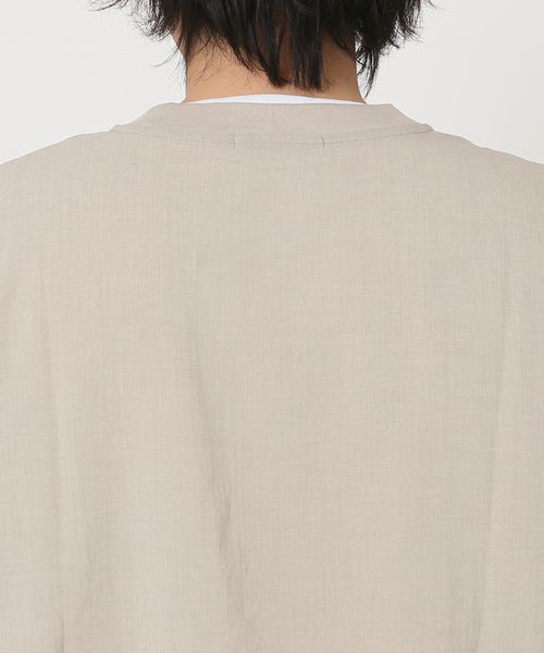 JOURNAL STANDARD（ジャーナルスタンダード）の「【EVALET LIGHT/エバレット ライト】 ストレッチ ウォッシャブル Tシャツ（シャツ/ブラウス・メンズ・ベージュ/ネイビー/クリアブラック/ナチュラル/グリーン系その他・SMALL/MEDIUM/LARGE）」の8枚目の写真