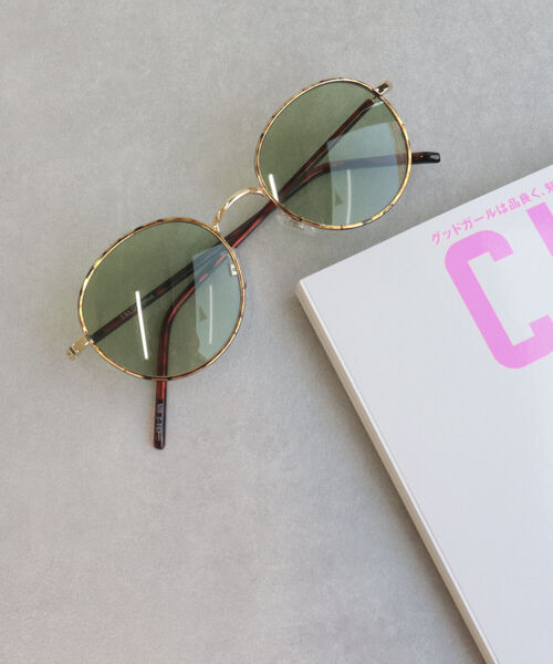 fredy emue（フレディエミュ）の「細フレームめがね（メガネ・レディース・ブラック/ベージュ/オリーブ・FREE）」の3枚目の写真