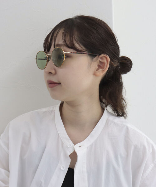 fredy emue（フレディエミュ）の「細フレームめがね（メガネ・レディース・ブラック/ベージュ/オリーブ・FREE）」の5枚目の写真