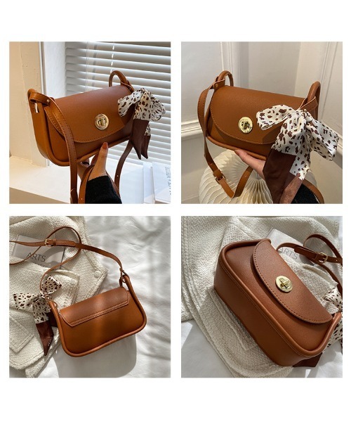 yuue' ( wear )（ユーイ）の「リボン付きシンプルレザー ショルダーバッグ（ショルダーバッグ・レディース・ホワイト/ブラック/ブラウン/ベージュ・FREE）」の19枚目の写真