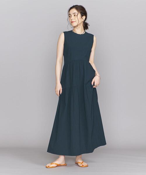 限定1着】ハンドメイドレディースノースリーブワンピースリップル♬