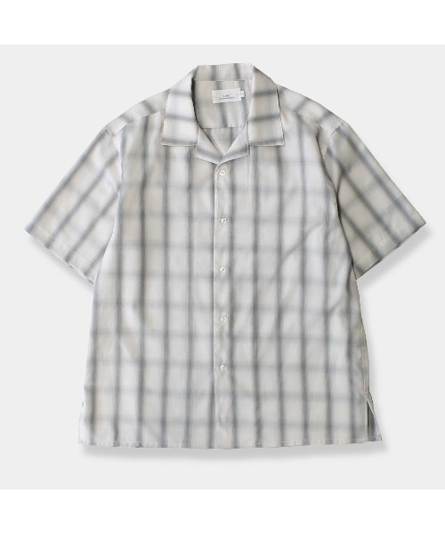 LiSS(リス)の「【Ls】【LiSS】オープンカラー レトロチェックシャツ(Tシャツ/カットソー・メンズ・ホワイト/グリーン/ブルー・1/2)」の4枚目の写真