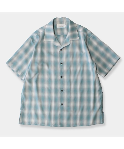 LiSS(リス)の「【Ls】【LiSS】オープンカラー レトロチェックシャツ(Tシャツ/カットソー・メンズ・ホワイト/グリーン/ブルー・1/2)」の7枚目の写真