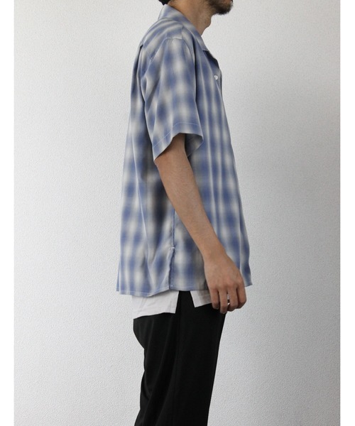 LiSS(リス)の「【Ls】【LiSS】オープンカラー レトロチェックシャツ(Tシャツ/カットソー・メンズ・ホワイト/グリーン/ブルー・1/2)」の21枚目の写真