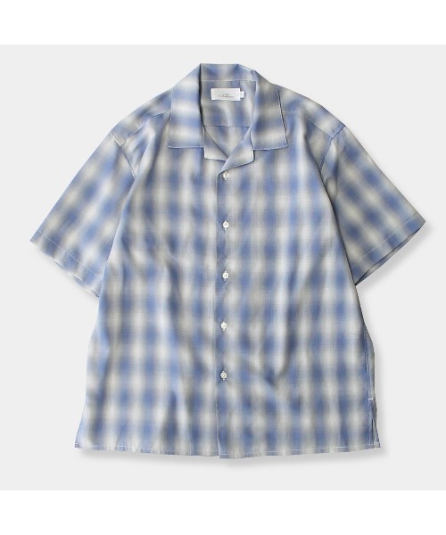 LiSS(リス)の「【Ls】【LiSS】オープンカラー レトロチェックシャツ(Tシャツ/カットソー・メンズ・ホワイト/グリーン/ブルー・1/2)」の8枚目の写真