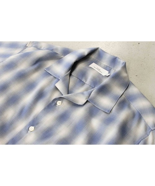 LiSS(リス)の「【Ls】【LiSS】オープンカラー レトロチェックシャツ(Tシャツ/カットソー・メンズ・ホワイト/グリーン/ブルー・1/2)」の14枚目の写真