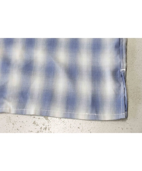 LiSS(リス)の「【Ls】【LiSS】オープンカラー レトロチェックシャツ(Tシャツ/カットソー・メンズ・ホワイト/グリーン/ブルー・1/2)」の17枚目の写真