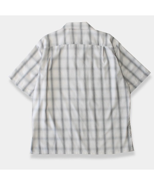 LiSS(リス)の「【Ls】【LiSS】オープンカラー レトロチェックシャツ(Tシャツ/カットソー・メンズ・ホワイト/グリーン/ブルー・1/2)」の9枚目の写真