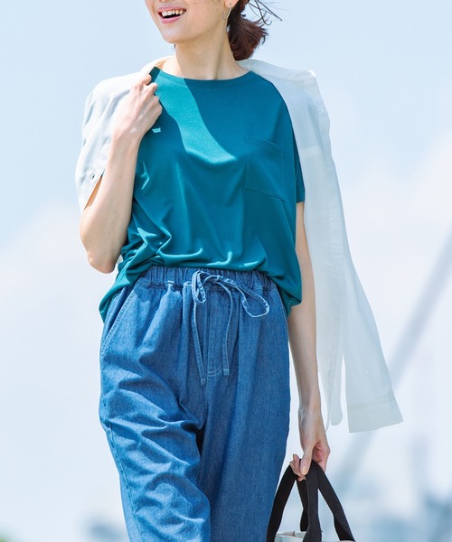 Honeys(ハニーズ)の「シアーシャツ(シャツ/ブラウス・レディース・モカ/ブラック/グリーン/ホワイト/ピンク/ブルー・S/L/M)」の9枚目の写真