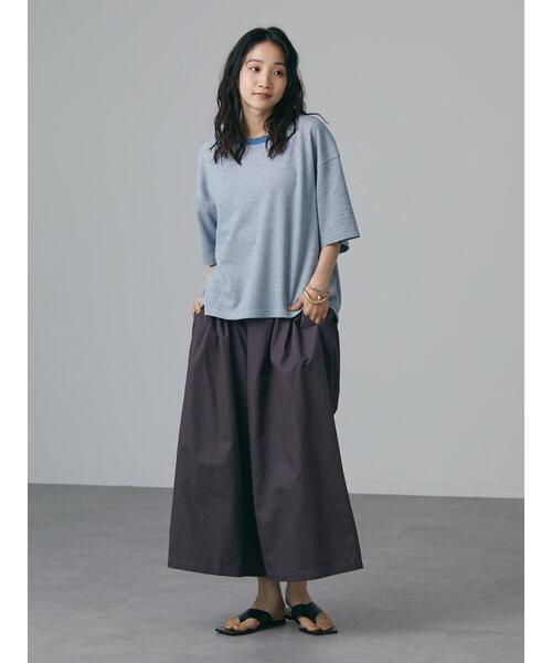 CRAFT STANDARD BOUTIQUE(クラフトスタンダードブティック)の「レトロ柄半袖カットプルオーバー *◆(Tシャツ/カットソー・レディース・チャコールグレー/サックスブルー・FREE)」の9枚目の写真
