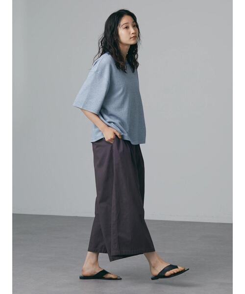 CRAFT STANDARD BOUTIQUE(クラフトスタンダードブティック)の「レトロ柄半袖カットプルオーバー *◆(Tシャツ/カットソー・レディース・チャコールグレー/サックスブルー・FREE)」の10枚目の写真