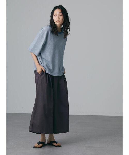 CRAFT STANDARD BOUTIQUE(クラフトスタンダードブティック)の「レトロ柄半袖カットプルオーバー *◆(Tシャツ/カットソー・レディース・チャコールグレー/サックスブルー・FREE)」の11枚目の写真