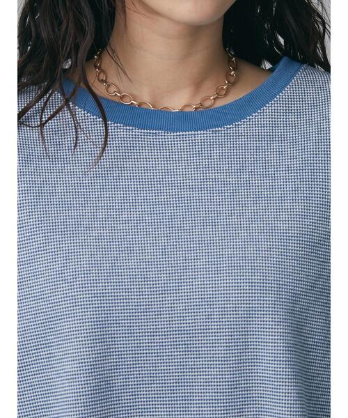CRAFT STANDARD BOUTIQUE(クラフトスタンダードブティック)の「レトロ柄半袖カットプルオーバー *◆(Tシャツ/カットソー・レディース・チャコールグレー/サックスブルー・FREE)」の16枚目の写真