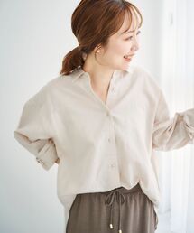 le.coeur blanc | コットン麻オーバーシャツ(シャツ/ブラウス)