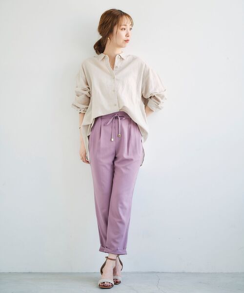 le.coeur blanc（ルクールブラン）の「コットン麻オーバーシャツ（シャツ/ブラウス・レディース・ホワイト系その他/サンドベージュ/ピンク系その他2/カーキオリーブ・38）」の15枚目の写真