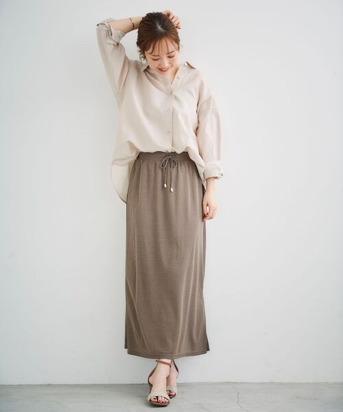 le.coeur blanc（ルクールブラン）の「コットン麻オーバーシャツ（シャツ/ブラウス・レディース・ホワイト系その他/サンドベージュ/ピンク系その他2/カーキオリーブ・38）」の22枚目の写真