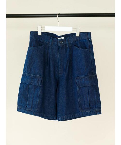 koe（コエ）の「【メンズ】デニムワイドカーゴパンツ*（デニムパンツ・メンズ・ライトインディゴブルー/ワンウォッシュ・M/L）」の3枚目の写真