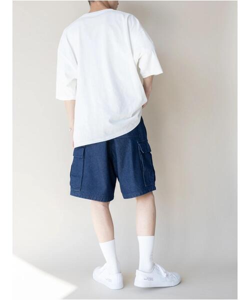 koe（コエ）の「【メンズ】デニムワイドカーゴパンツ*（デニムパンツ・メンズ・ライトインディゴブルー/ワンウォッシュ・M/L）」の8枚目の写真