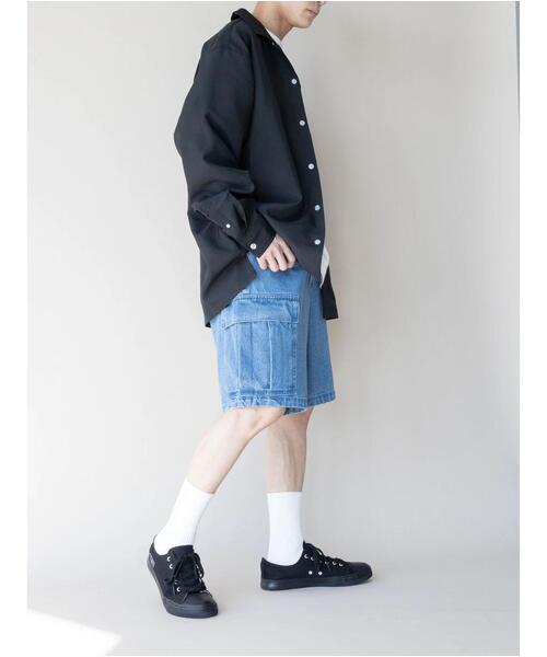 koe（コエ）の「【メンズ】デニムワイドカーゴパンツ*（デニムパンツ・メンズ・ライトインディゴブルー/ワンウォッシュ・M/L）」の11枚目の写真