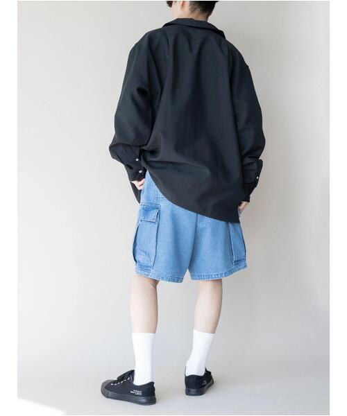 koe（コエ）の「【メンズ】デニムワイドカーゴパンツ*（デニムパンツ・メンズ・ライトインディゴブルー/ワンウォッシュ・M/L）」の12枚目の写真