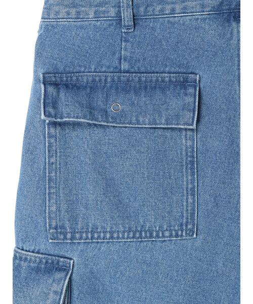 koe（コエ）の「【メンズ】デニムワイドカーゴパンツ*（デニムパンツ・メンズ・ライトインディゴブルー/ワンウォッシュ・M/L）」の21枚目の写真