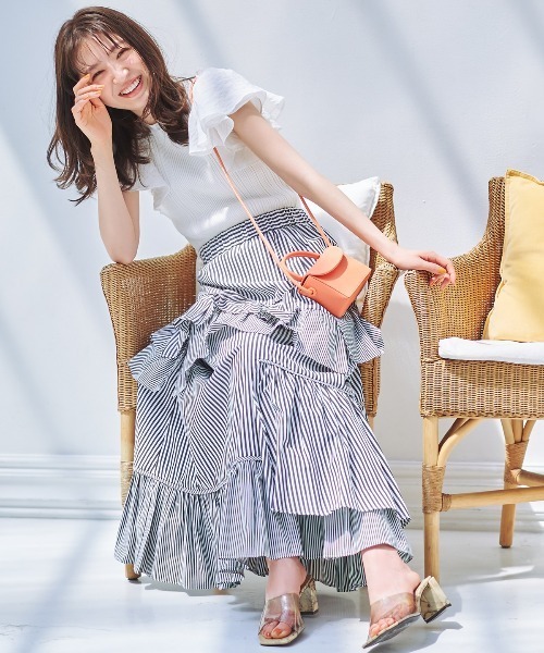 WILLSELECTION(ウィルセレクション)の「袖シフォンプチハイプルオーバー(Tシャツ/カットソー・レディース・オフホワイト/ピンク/ブラック・MEDIUM)」の15枚目の写真