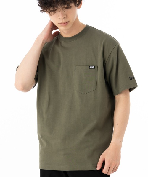 NEW ERA（ニューエラ）の「ニューエラ 半袖Tシャツ ONSPOTZ別注 ポケット（Tシャツ/カットソー・メンズ・ホワイト/ブラック/オリーブ/ネイビー/ベージュ/カーキ系/ベージュ系その他/ダークグレー/グリーン系その他/オレンジ/ライトグレー/ブラウン/ブロンズ/ブルー・S/M/XL/XXL/L）」の8枚目の写真