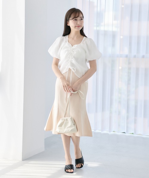 Lamoa（ラモア）の「Lamoa/ベーシック マーメイドスカート（スカート・レディース・アイボリー/ブラック・MEDIUM/LARGE/X-LARGE）」の5枚目の写真