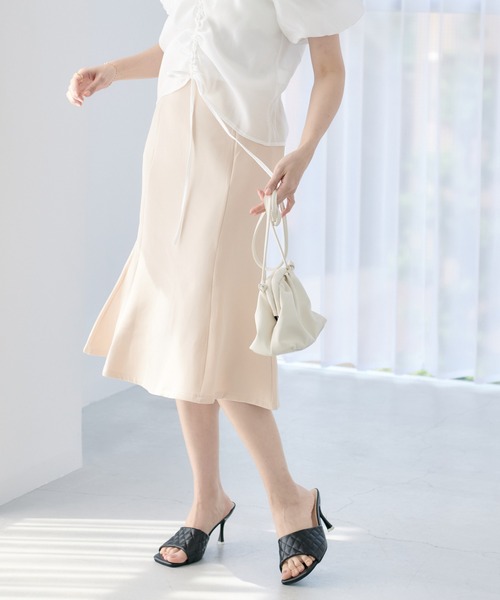 Lamoa（ラモア）の「Lamoa/ベーシック マーメイドスカート（スカート・レディース・アイボリー/ブラック・MEDIUM/LARGE/X-LARGE）」の3枚目の写真