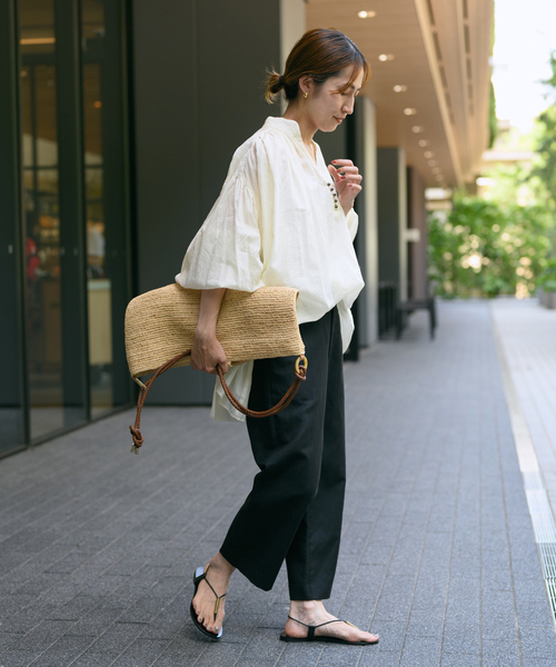 FRAMeWORK（フレームワーク）の「麻混クロスクロップドパンツ（その他
