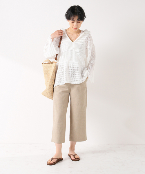 FRAMeWORK(フレームワーク)の「麻混クロスクロップドパンツ(その他パンツ・レディース・ブラック/ベージュ・36/40/38)」の19枚目の写真
