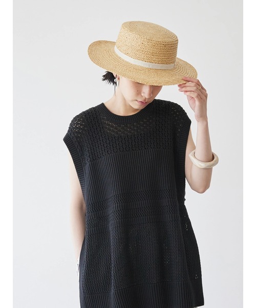 AMERICAN HOLIC（アメリカンホリック）の「透かし編みニットベスト（ベスト・レディース・ブラック/ライトグレー・L/M）」の20枚目の写真