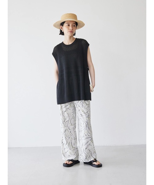 AMERICAN HOLIC（アメリカンホリック）の「透かし編みニットベスト（ベスト・レディース・ブラック/ライトグレー・L/M）」の21枚目の写真