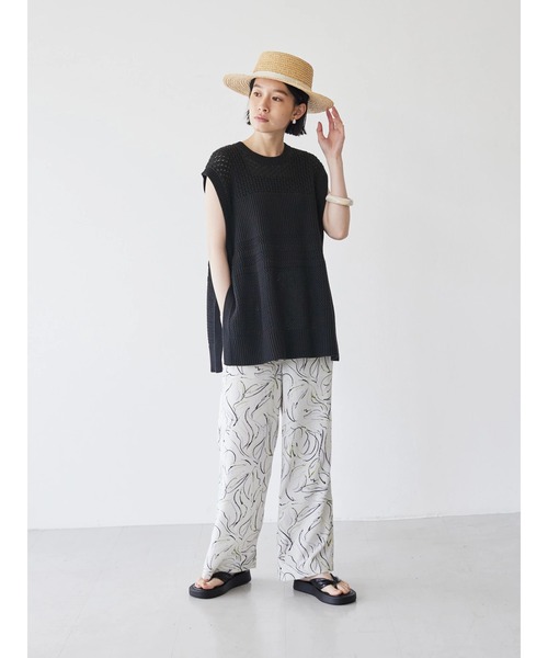 AMERICAN HOLIC（アメリカンホリック）の「透かし編みニットベスト（ベスト・レディース・ブラック/ライトグレー・L/M）」の22枚目の写真